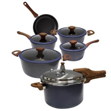 Imagem de Jogo de Panelas Premium Turim 5 Peças Com Panela De Pressão Cerâmico 4