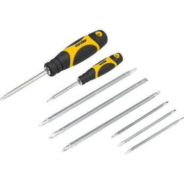 Imagem de Jogo de Bits/ponteiras, Longo, com 10 Peças, Encaixe Sextavado de 1/4"