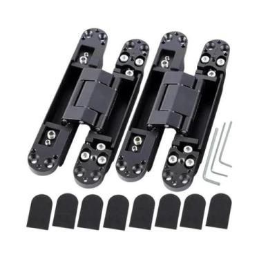 Imagem de Dobradiças Invisíveis Ajustáveis Para Portas De Madeira Com Abertura E