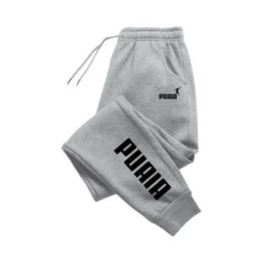 Imagem de Calças De Jogging Femininas Em Cor Sólida Com Estampa De Letras, Corte