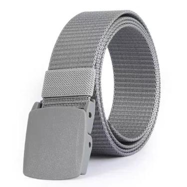 Imagem de Cinto Militar Oem Largo em Nylon com Fivela de Engate Rápido Resistente Cinza Unissex