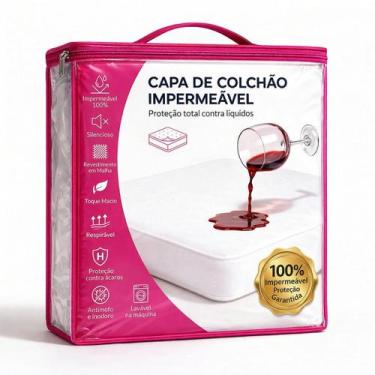 Imagem de Protetor de Colchão Impermeável Lençol Com Elástico De Malha Silencios