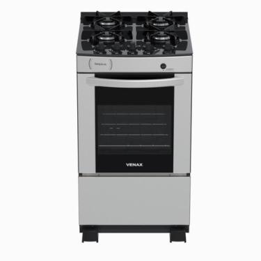 Imagem de Fogao 4 Bocas Venax Delplus Vitreo Bl Inox Gas Glp, Bivolt