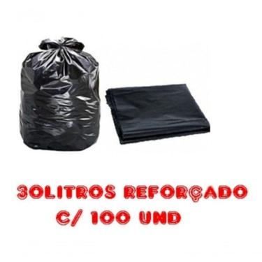 Imagem de Saco para Lixo 30L Reforçado Alta Resistência Preto Higipack