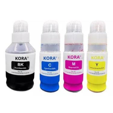 Imagem de Kit 04 Refil Tinta Compativel Para uso Canon Gl10 G7010 G6010 - KORA