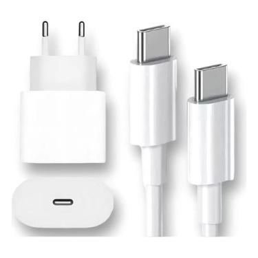 Imagem de Carregador compativel Iphone 15 16 17 Fonte 35w Cabo USB.C - Hebros
