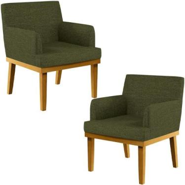 Imagem de Kit 02 Poltronas Decorativas Para Sala De Estar Base Mel Beatriz W01 L