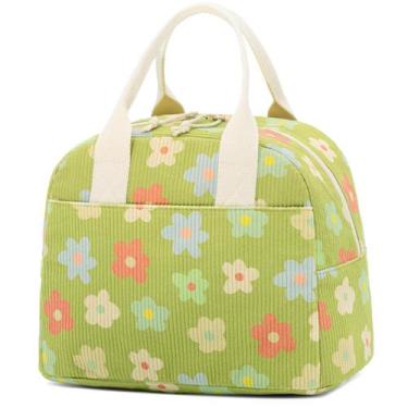 Imagem de Lancheira LOVELYWIND Floral Corduroy Isolada 27x19x20 cm