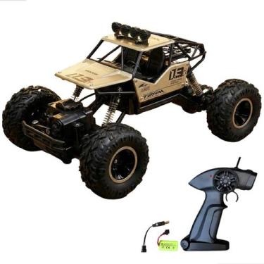 Imagem de Carrinho Controle Remoto 4x4 Recarregável Rock Crawler Off - HK9, Dour