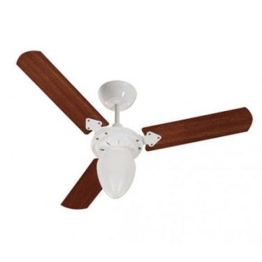 Imagem de Ventilador de Teto Tron Pera New Branco com Pás Verniz 130W 127V, 110V