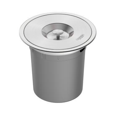 Imagem de Lixeira De Embutir Aço Inox 5 Litros Com Balde Plástico Clean Round Tramontina