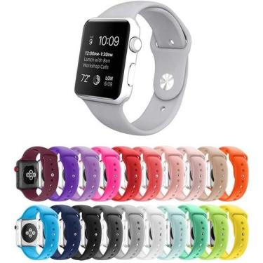 Imagem de Pulseira Silicone compativel Apple Watch 38mm e 40mm - cinza - worldwi