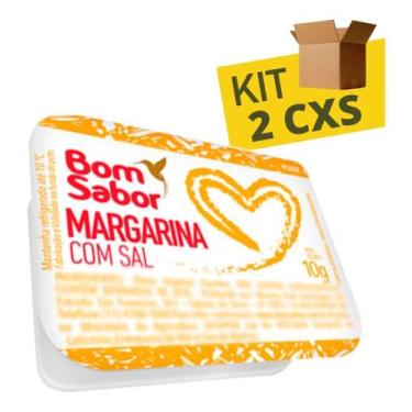 Imagem de Margarina Bom Sabor 10g Blister Sachê 288 unidades Kit com 2 Caixas