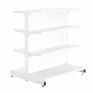 Imagem de Gôndola Prateleira 4 Níveis 40x30 New Plus 1,40 Central Inicial Pe Branco - Sa Gôndolas