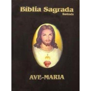 Imagem de Bíblia ilustrada luxo - grande - preta - Editora Ave-Maria
