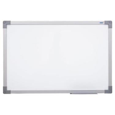 Imagem de Lousa Quadro Branco Soft Moldura MDF c/ Kit Instalação Porta Caneta 70