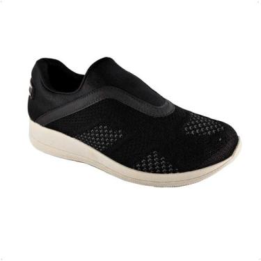 Imagem de Tenis ortopedico Usaflex Comfort Lycra Elastano AJ1203, 34, Preto