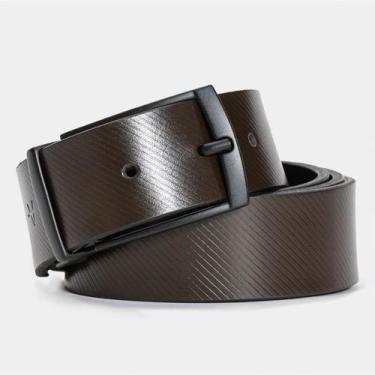 Imagem de Cinto Aramis Dupla Face Dashes Ve26 Marrom Masculino, M