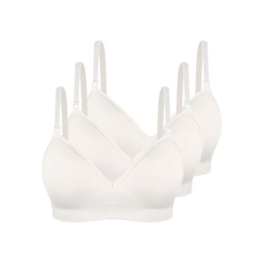 Imagem de Kit com 3 Sutiãs sem Aro com Bojo Trifil 4936 Taça B, Branco, P