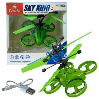 Imagem de Mini Drone Voador Brinquedo Com Sensor de Mão Com Luz - Castela - CAST