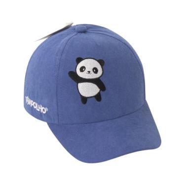 Imagem de Boné Menino 0 à 1 Ano - Pimpolho Cor:Azul - Panda (19304), Azul, Panda