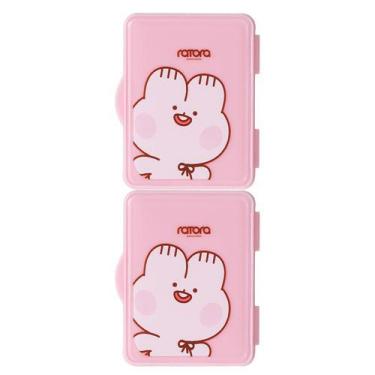 Imagem de Porta escova de dente 2 unidades modelo ratora cor rosa - MINISO