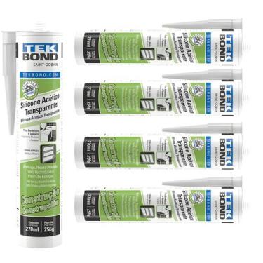 Imagem de 5 Unidades Silicone Acético Incolor 270ml Tekbond