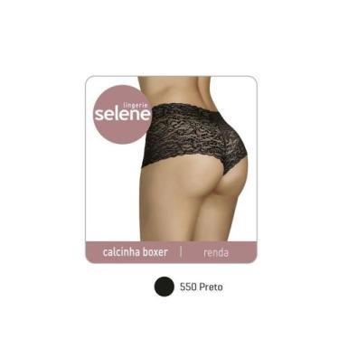 Imagem de Calcinha boxer em renda Selene M Preta