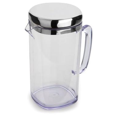 Imagem de Forma Jarra Quadrada Vision 1.5L Acrílico com Tampa em Aço Inox para Água e Suco, Cor Inox