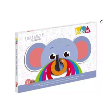 Imagem de Lança Argolas Elefantiinho Brinquedo Educativo e Pedagógico - Babebi