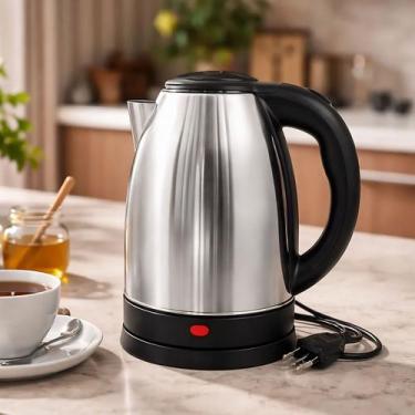 Imagem de Chaleira Jarra Elétrica Inox 1.8 Litros Ferve Água Rápido Café Chá Des
