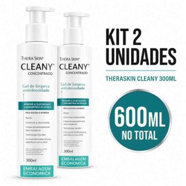 Imagem de kIT 2 Cleany Theraskin Creme Facial 300ml Antioleosidade