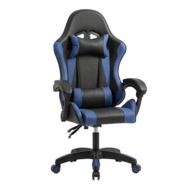 Imagem de Cadeira Gamer Ergonômica Elite material sintético Preto/Azul - Sallar 