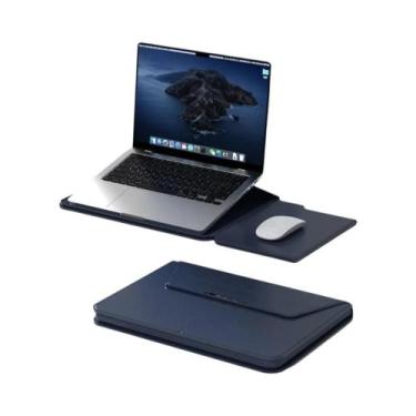 Imagem de Capa De Couro Para Laptop De 13-14 E 15-16 Polegadas Com Suporte, Bols