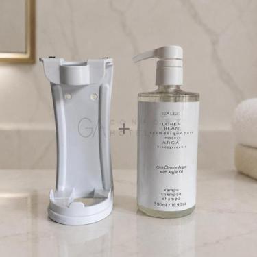 Imagem de Kit Dispenser Shampoo Luxo 500ml Florence Blanc Argan com Suporte Bran