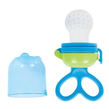 Imagem de Chupeta De Alimentação Porta Frutinha Sugador em Silicone Azul - Buba