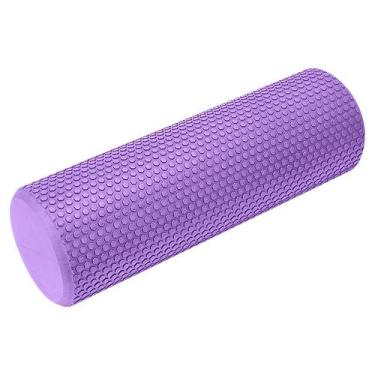 Imagem de Rolo Exercícios EVA BARI Yoga Pilates Aeróbico 45x15 Fitness -, Roxo