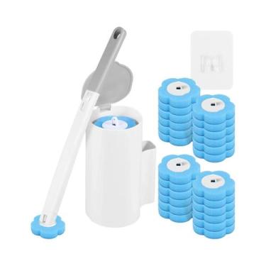 Imagem de Conjunto De Escova Sanitária Descartável Com Suporte E Kit De Limpeza 