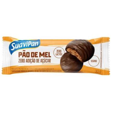 Imagem de Biscoito de pão de mel c/ cobertura de chocolate 30g - suavipan