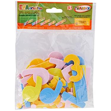 Imagem de Evamax Brinquedo Pedagogico Eva Recortado Numeros Grande, 60 Peças, 5cm, 3+ Anos