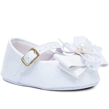 Imagem de Sapatilha Bebe Pópidi Menina Pérola Renda 01.05 (Branco, BR, Bebê, Alfa, M)