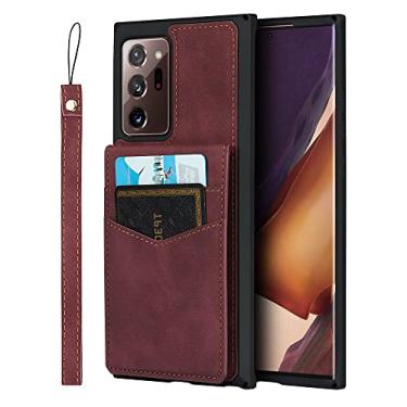 Imagem de Capa de telefone luxuosa estilo carteira de couro retro flip para Samsung Galaxy S20 FE A71 A51 A10s S10E S10 Plus A81 Capa Ultra Note 10, vermelha, para Samsung A10s