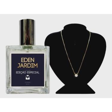 Imagem de Perfume Eden Jardim 100ml + Colar Ponto d Luz Banhado a Ouro