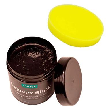 Imagem de kit Rejuvex Black Revitalizador de Plásticos Vonixx e Espuma Aplicadora