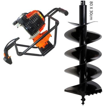 Imagem de Perfurador de Solo Vulcan Trent VPS520 2T 52cc 2,5HP com Broca 80x30cm Ideal Para Coloc...
