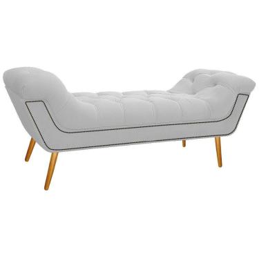 Imagem de Calçadeira Estofada 160cm Queen Size Corano Branco