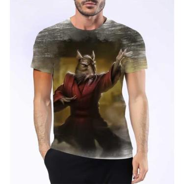 Imagem de Camisa Camiseta Mestre Splinter Rato Ninja Pai Tartarugas 7 - Estilo K