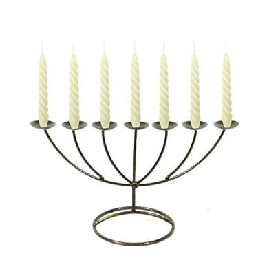 Imagem de Castiçal Menorah 7 Braços Velas brancas 32 cm X 19cm Velitas