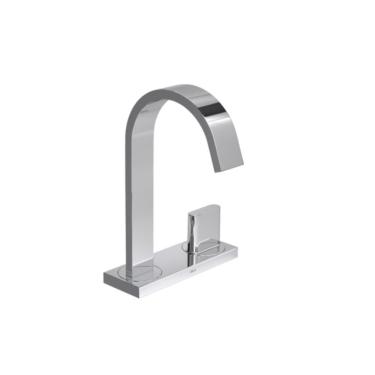 Imagem de Torneira Deca de Mesa com Chapa Bica Alta para Lavatório 1/4 de Volta Polo