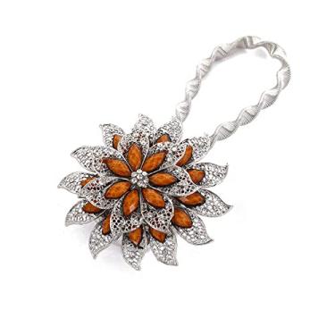 Imagem de 1 peça cortina magnética tieback mola fio de aço em forma de flor cortina magnética fivela clipe suporte de janela acessórios, r, 1 peça